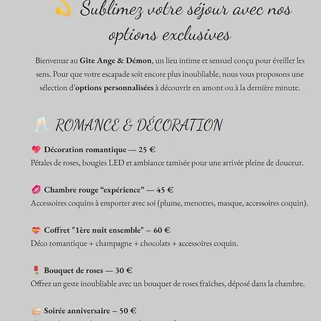 Ange Ou Demon, Jacuzzi, Sauna, Room, Location A La Journee Prázdninový dům *